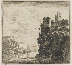 Une rivière entre des rochers, de la série Ensemble de paysages - Herman Naijwincx