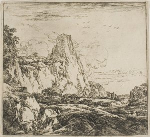 Le petit pont près du rocher, de la série Paysages - Herman Naijwincx