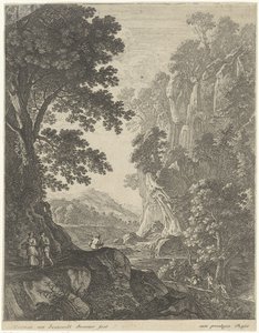 Paysage de montagne avec cascade