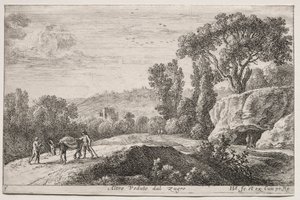 Diverses vues dans et autour de Rome: Deuxième vue de Zugro (Altro Veduto dal Zugro) - Herman van Swanevelt