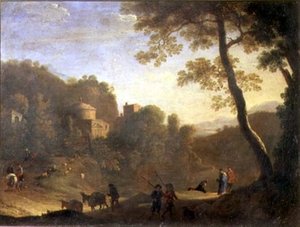 Paysage avec figures - Herman van Swanevelt