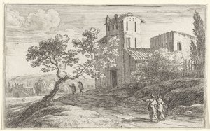 Paysage avec un arbre tordu - Herman van Swanevelt