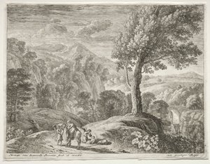 Le grand arbre et la cascade, vers 1652-1654