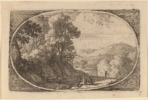 Deux figures assises à droite d