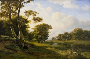 Paysage forestier près de Hellebæk. Automne - Hermann Carmiencke