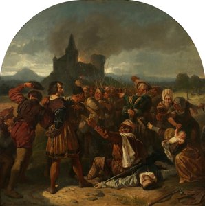 Épisode de la guerre des paysans allemands Le meurtre du comte Helfenstein près de Weinsberg, ca 1867