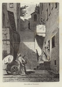 Une rue à Tremezzo - Hermann Kaulbach