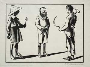 Moi! je tiens le sabre, et le goupillon; toi la faucille, le marteau et le pastel. C