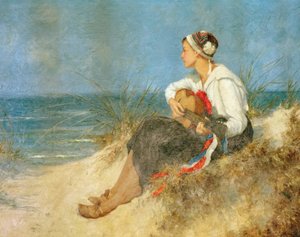 Moment de réflexion sur la plage - Hermann Seeger