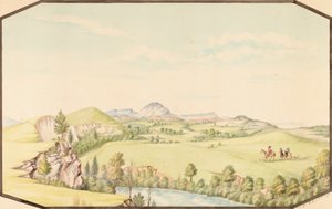 Les montagnes Wichita depuis Medicine Bluff, Territoire Indien, 1867