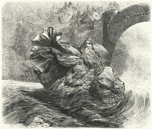 Frédéric Barberousse se noyant dans la rivière Saleph lors de la troisième croisade, 1190