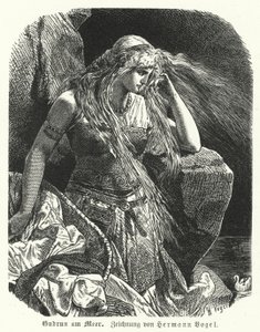 Gudrun au bord de la mer - Hermann Vogel