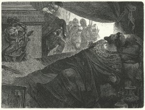 Mithridate VI du Pont tente de se suicider en prenant du poison, 63 av. J.-C. - Hermann Vogel