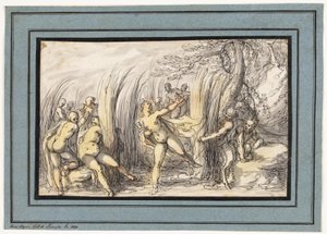 Nymphes chassées par des satyres - Hermann Weyer