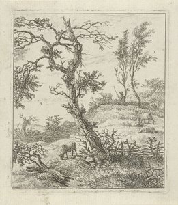 Paysage avec berger sur une colline - Hermanus Fock