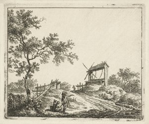 Landschap met waterput - Hermanus Fock