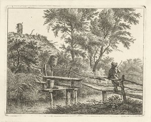 Homme sur un pont