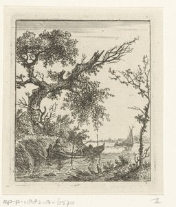 Barque avec deux hommes