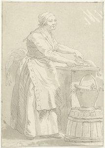 Femme nettoyant du poisson - Hermanus Fock