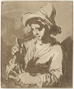 Femme avec un éventail - Hermanus Fock