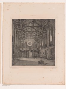Intérieur de la salle gothique du Palais Kneuterdijk
