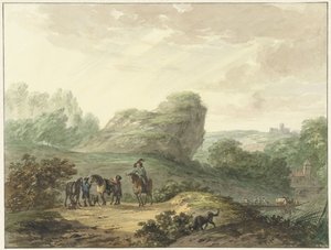 Paysage avec cavaliers - Hermanus Numan