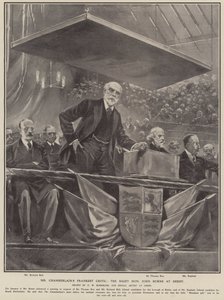 Le critique le plus franc de M. Chamberlain : le très honorable John Burns à Derby