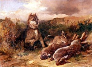 Un Terrier du West Country avec du gibier