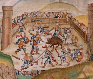 Saint Martin (première tapisserie de la série) - Hieronymus (after) Bosch