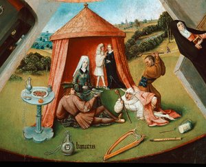 La luxure. Détail de La table des sept péchés capitaux - Hieronymus Bosch