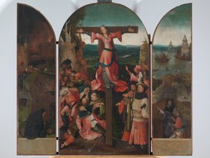 Triptyque du martyr crucifié (Triptyque de Sainte Julie), par Joren Anthoniszoon Van Aeken dit Bosch Hieronymus