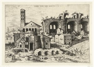 Vue sur le Temple de Romulus et la basilique de Constantin - Hieronymus Cock