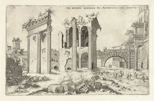 Vue du Forum de Nerva (Ruines romaines) - Hieronymus Cock