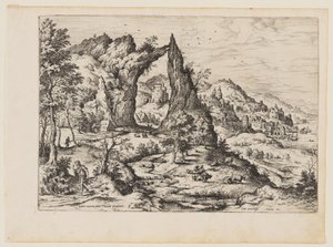 Juda et Tamar, extrait de Paysages avec scènes bibliques et mythologiques - Hieronymus Cock
