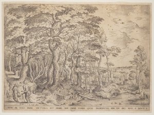 Paysage avec le Christ - Hieronymus Cock