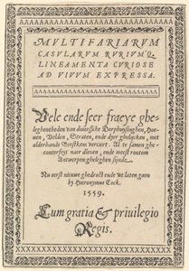 Page de titre pour "Multifariarum Casularum"
