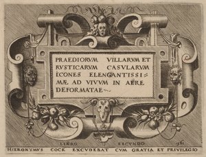 Page de titre de « Praediorum Villarum » - Hieronymus Cock