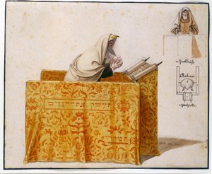 Un rabbin dans une synagogue