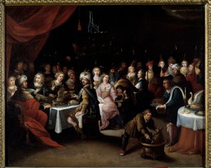 Les Noces de Cana. Peinture de Hieronimus Franck (1578-1628) XVIIe siècle Toulouse, musée des Augustins - Hieronymus II Francken
