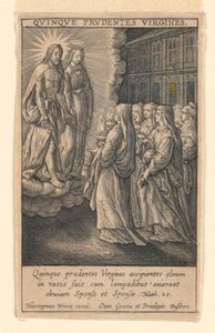Les cinq vierges sages, de la suite "Speculum Virginitatis" - Hieronymus Wierix