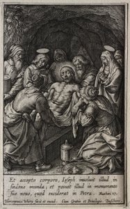 La Passion : La Mise au tombeau - Hieronymus Wierix