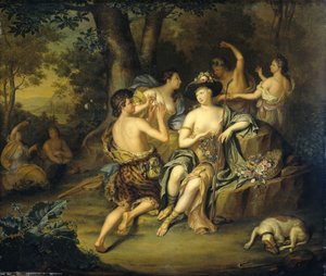 Bergers et bergères dans un paysage - Hieronymus van der Mij