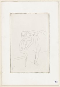 Danseuse mettant ses chaussures - Hilaire Germain Edgar Degas