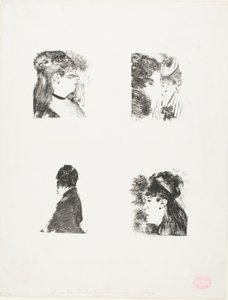 Quatre têtes de femmes