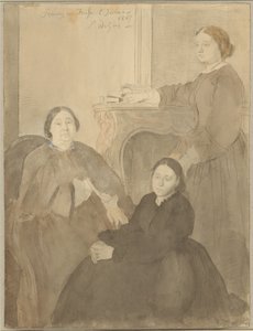 Mme Michel Musson et ses filles Estelle et Désirée