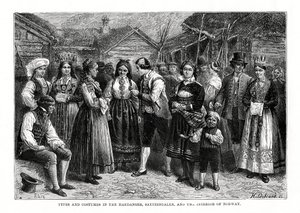 Types et costumes en Norvège, 1879