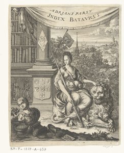 Page de titre pour Index Batavicus, ou Liste des écrivains bataves et hollandais