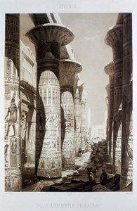 Salle hypostyle, Thèbes, Karnak, Égypte, 1841 - Himely