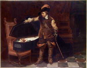 Olivier Cromwell devant le cercueil de Charles Ier Stuart