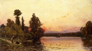 Coucher de Soleil, au Bord de la Rivière, 1904